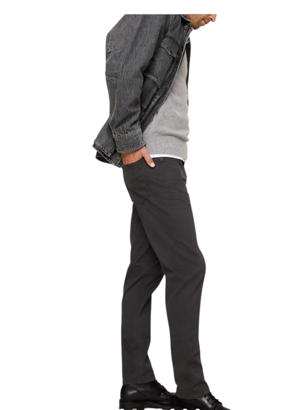 Banana Republic Men's Traveler Slim Fit Charcoal Gray Jeans 33x30